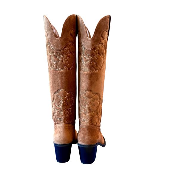 STUART WEITZMAN Felix Boots Brown Suede Made in Spain Size 37.5 | US 7 New - Picture 9 of 16